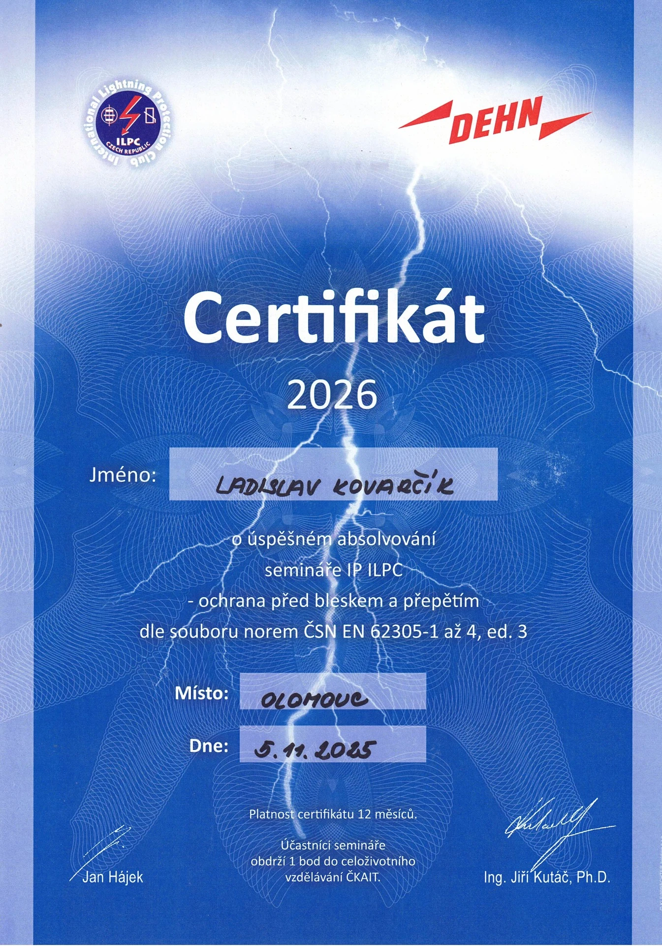 Elektroinstalace modrý